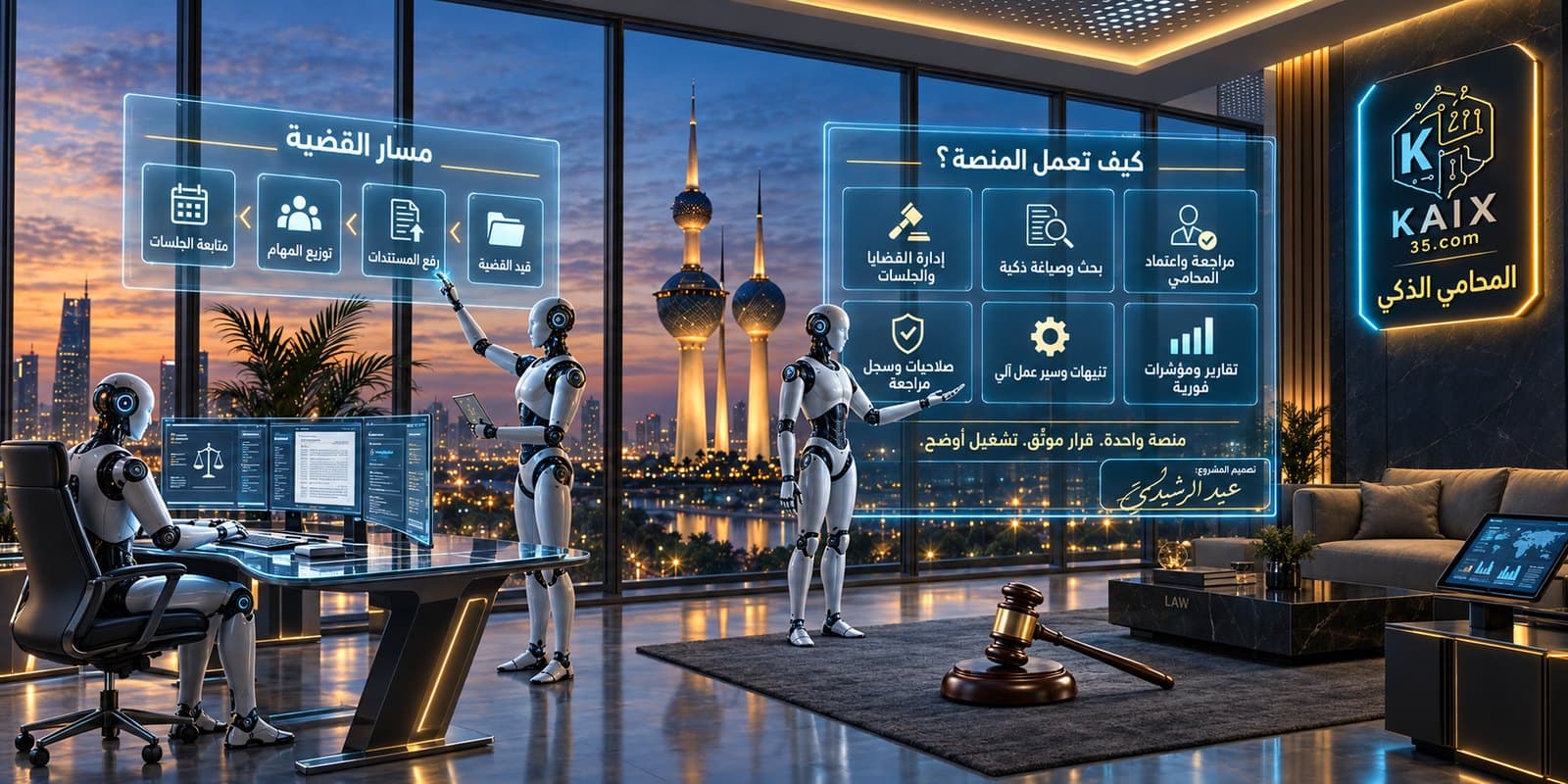 مكتب المحامي الذكي — مسار القضية وكيف تعمل المنصة
